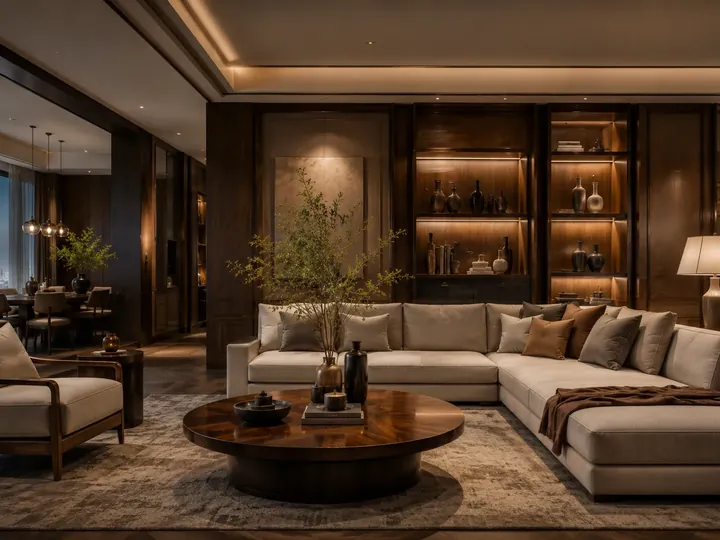 Luxury residence lounge interior
